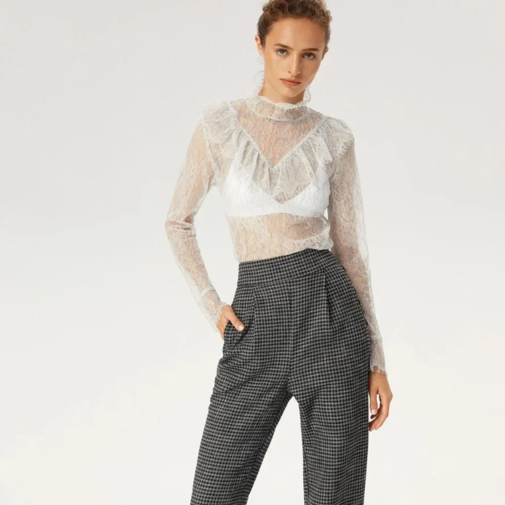 Lace Turtleneck Blouse - Picture 2 of 3